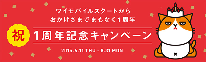 Y!mobileの高速通信量が2倍になるキャンペーンを本日から実施