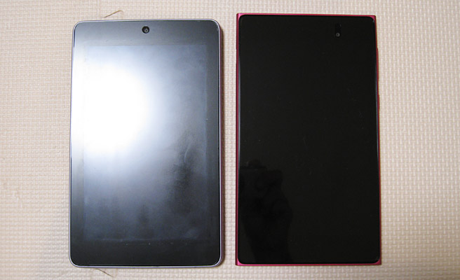 Nexus 7(2012)と比較