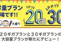 BIGLOBE SIMも20GB、30GBプランを追加。家族シェアが他より割安！