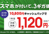 月に3GB・90分の無料通話（または10分かけ放題）がコミで月額2,430円