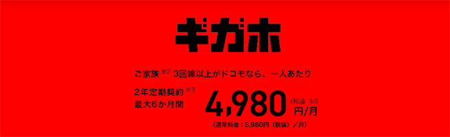 「ギガホ」プランは30GBの定額プラン