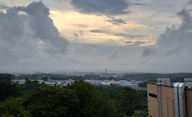 夕方の遠景を撮影